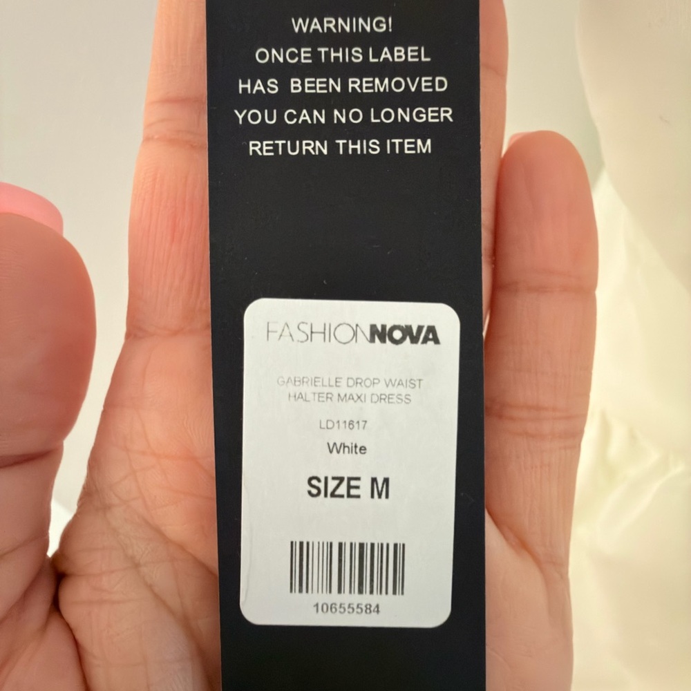 Fashion Nova White Halter Square-Neck Midi Dress - Picture 6 of 6
